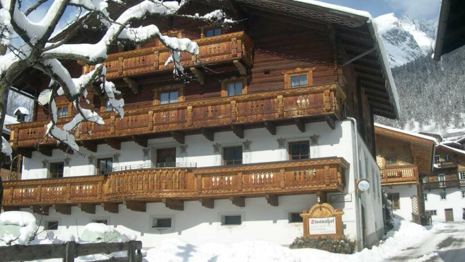 La fattoria Stoanahof d'inverno
